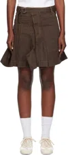 Sacai Belt Loop Skirt In Brown