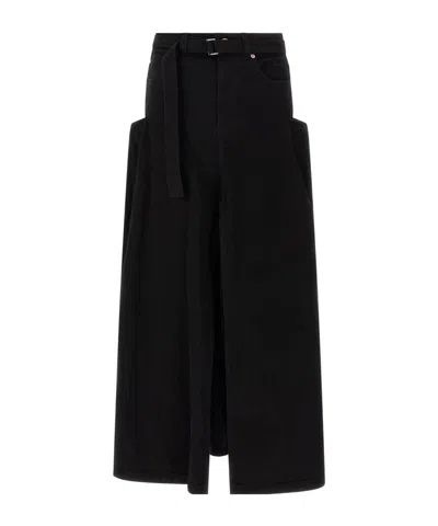 Sacai Belt Loop Skirt In Multi