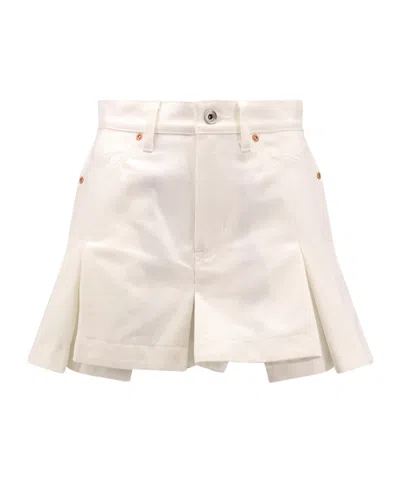 Sacai Belt Loop Sports Shorts In Nude