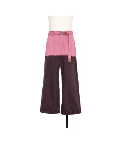 Sacai Belt Loops Slacks In Black