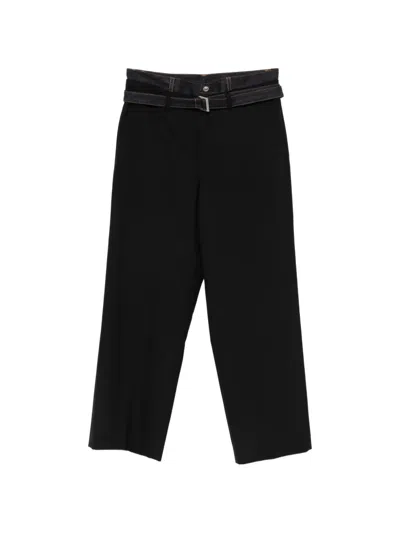 Sacai Belt Trousers In Black