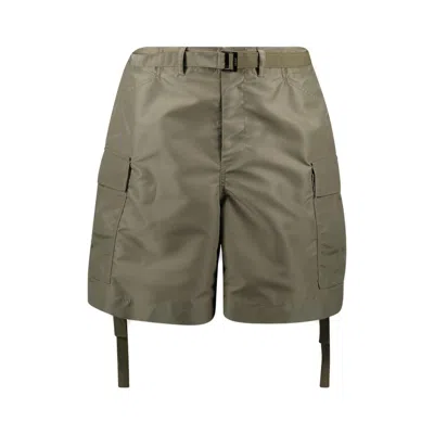 Sacai Cargo Utility Shorts Straps Adjustable In Green