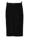 Sacai Belted Cargo Trousers In Black