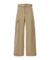 Sacai Gabardine Cargo Pants In Nude