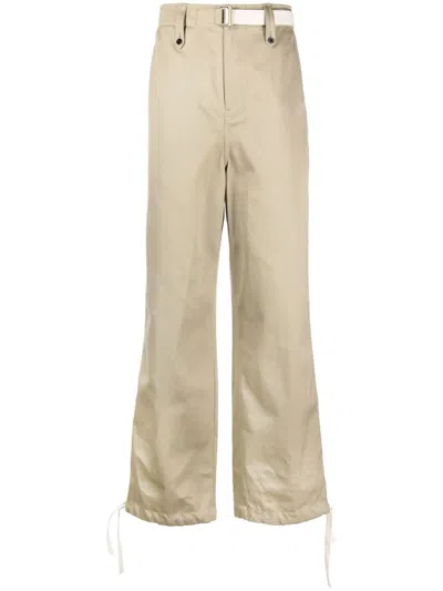 Sacai Belted Chino Pant In Neutrals