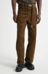 Sacai Belted Corduroy Five Pocket Pants In Brown