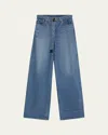 Sacai Belted Denim Pants In Blue