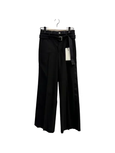 Sacai Belted Jeans In Black