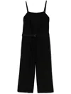 Sacai Double-faced Silk Cotton Jumpsuit In Black