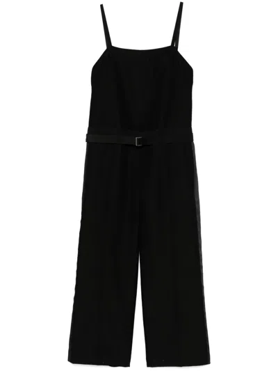 Sacai Belted Jumpsuit In 黑色