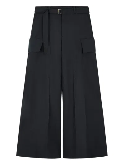 Sacai Belted Mcargo Pockets In Blue
