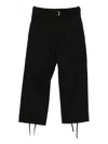 Sacai Belted Ripstop Cargo Trousers In Black