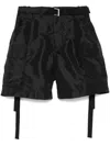 Sacai Belted Shorts In Black