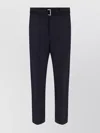 SACAI BELTED STRAIGHT LEG TROUSERS