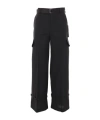 Sacai Straight-leg Belted Cargo Pants In Black