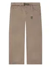 Sacai Belted Trousers In Brown