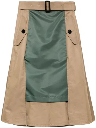 Suiting X Nylon Twill Skirt