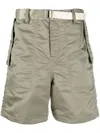 Sacai Belted-waist Detail Shorts In Grün