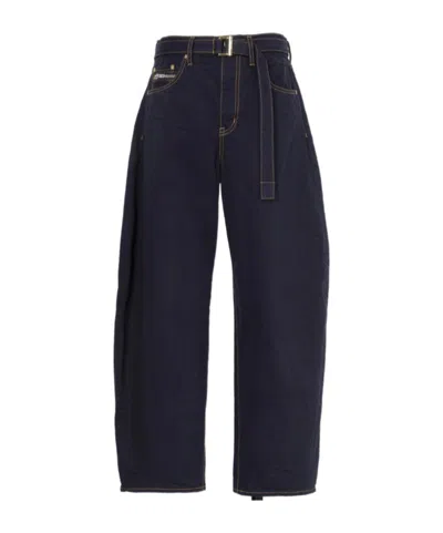 Sacai Belt-loop Jeans In Blue