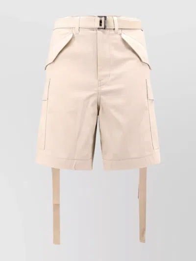 SACAI BERMUDA SHORTS CUPRO LINING COTTON