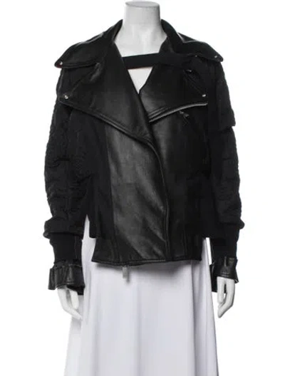 Pre-owned Sacai Biker Jacket In Black