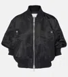Sacai Black Puff Sleeve Bomber Jacket In Black
