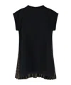 Sacai Leopard Print T-shirt In Black