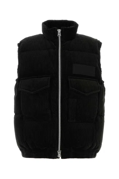 Sacai Black Corduroy Down Jacket