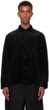 Sacai Black Corduroy Shirt In 001 Black