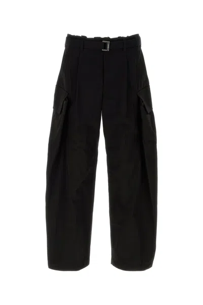 Sacai Black Cotton Blend Cargo Pant