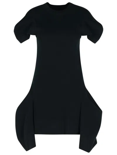 Sacai Black Cotton Blend Dress