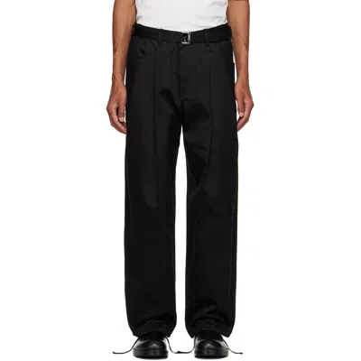 Sacai Black Cotton Chino Trousers