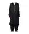 Sacai Black Cotton Chino X Gabardine Coat In Black