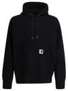 Sacai X Carhartt Wip Logo Patch Hooded Sweatshirt In Black
