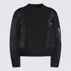 Sacai Women's Cotton And Nylon Crewneck Sweater In Black
