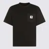 Sacai Black Cotton T-shirt In Black