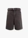 Sacai Black Denim Bermuda Shorts With Belt