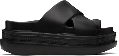 Sacai Black Foam Multiple Sole Sandals In 001 Black