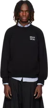 Sacai Embroidered Pullover Sweatshirt In Black