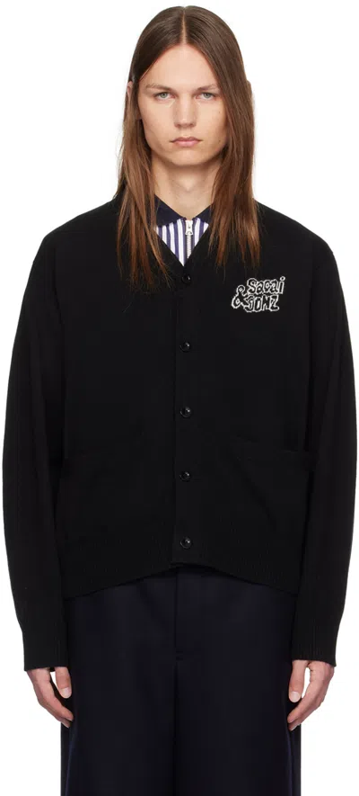 Sacai Black Gonz Edition Cardigan In 001 Black