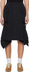 Sacai Flounces Skirt In 001 Black