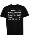 Sacai Slogan-print T-shirt In Black