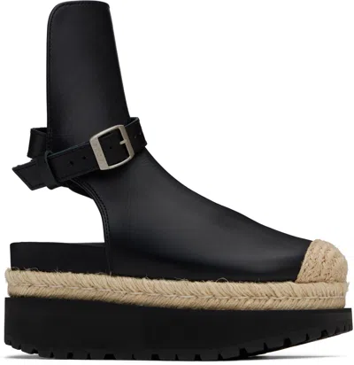 Sacai Black Jodphur Boots In 001 Black