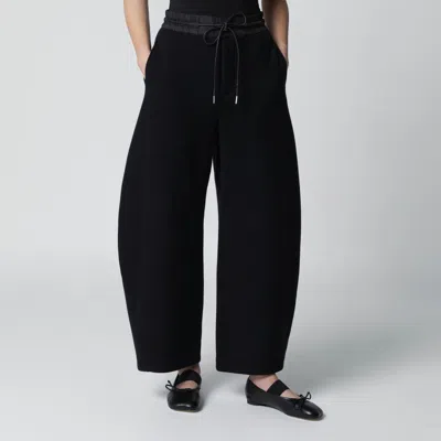 Sacai Jogging Trousers Casual Style Back Pocket In Black