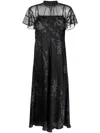 Sacai X Eric Haze Logo Print Dress In Black