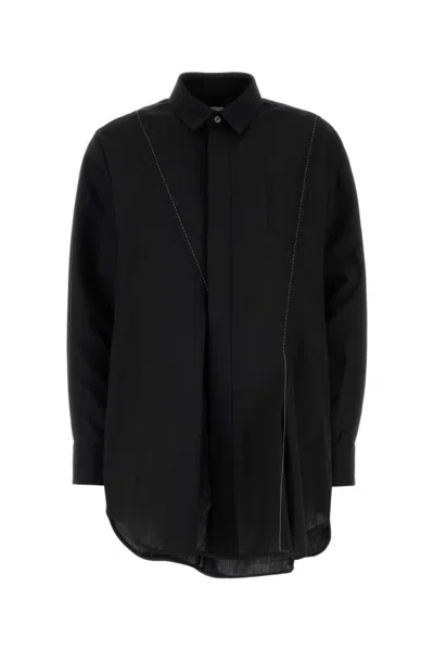 Sacai Black Long Sleeve Shirt