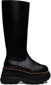 Sacai Tall Boots With Lug Sole And Platform In Black