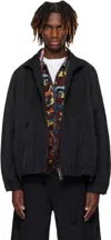 Sacai Black Matelasse Twill Mix Jacket In 001 Black