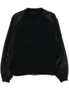 Sacai Men's Nylon And Cotton Sweatshirt In Black