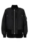 Sacai Contrasting-trim Layered Bomber Jacket In Black